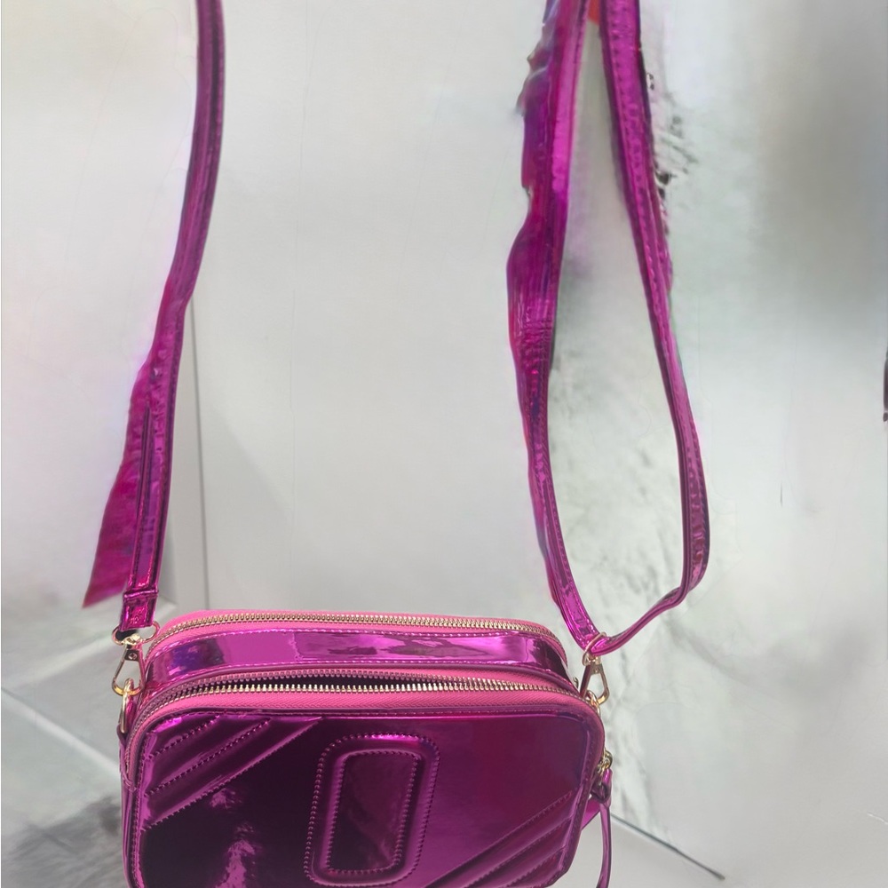 Metallic Pink Crossbody Bag